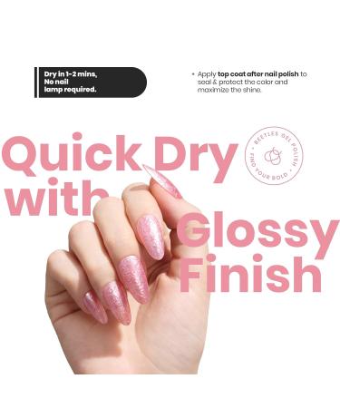 Beetles 15ml Pink Pearl Nail Polish - Fast Drying Long Lasting Shimmer Nail Lacquer | Romantic Reverie for Salon-Quality Nail Art - Buy Online on GoSupps.com