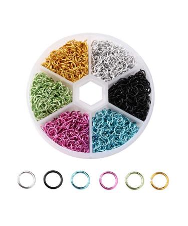 Nail Piercing Dangle Rings Mix Color Open Loops Jewelry DIY Nail Art Charms Glitter 3D Rhinestones Acrylic Decoration - Box of Metal Alloy Designs - Buy Online on GoSupps.com