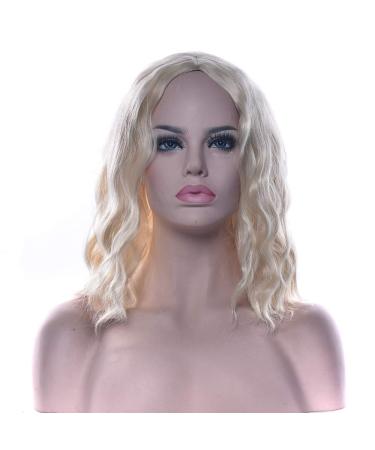 LFMDJF Short Curly Black Blonde Wigs Party Hair Red Gray Heat Resistance Fiber Synthetic Hair Wig for Women 12inches BD 613C