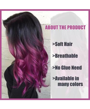 Sallcks Ombre Purple Long Wavy Wig | Side Part Synthetic Heat Resistant Wig for Women - Ideal for Daily Wear, Parties & Halloween Costumes - Buy Online on GoSupps.com