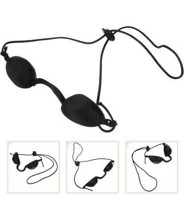 minkissy Tanning Eye Goggles Uvs Eye Protection Black Glasses Flexible Tanning Bed Goggles Eyeshields Red Blue Light Eyepatch for Summer Beach - Buy Online on GoSupps.com
