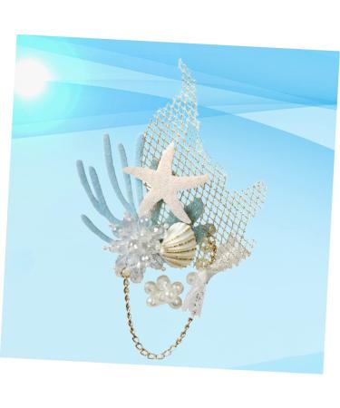 Beaupretty 1PC crystal headband hair barrette bridal headpieces for wedding crystal pearl hair clip headdress pearl hair clips pearl hair pin women's hair pin coral hair accessories bride - Buy Online on GoSupps.com