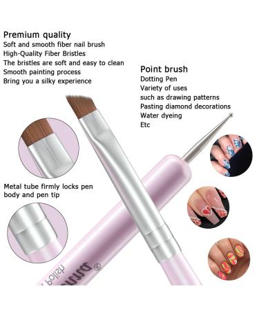 Nail Art Brushes Set - 6Pcs for Nail Tips Design with Poly Gel, Acrylic Brushes, Painting Drawing Pen Kit - Salon/Home Use - Buy Online on GoSupps.com