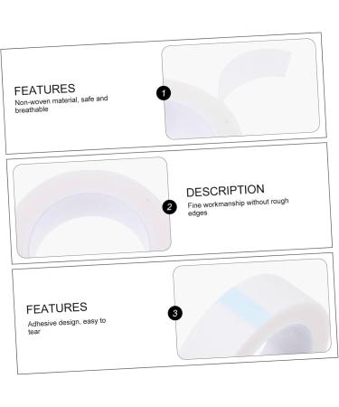 FOMIYES 8 Rolls Eyelash Tape Lash Extension Supplies White Lash Tape Eye Skin Tape Eyelash Grafting Tape Breathable Tape Under Eye Non-woven Fabric Hand Torn Cloth Belt 4X4X2.5CM White 02 - Buy Online on GoSupps.com