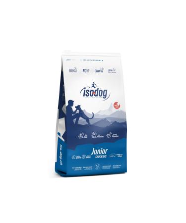 Iso dog - Premium Croquettes for Puppies and Young Dogs of Large Breeds - Gluten-free - Optimal digestion - Rich in Chicken - 12kg - GMO-free - 100% Natural raw materials