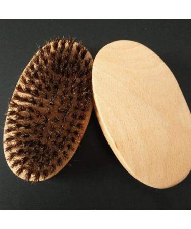 Bestomz Beard Brush - Round Wooden Handle with Soft Horse Hair Bristles - Buy Online on GoSupps.com