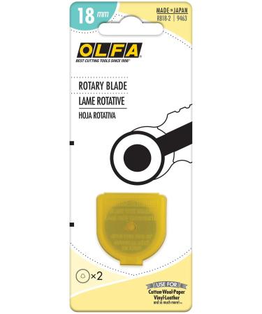 OLFA 9463 RB18-2 18mm Rotary Blades, 2-Pack, Silver
