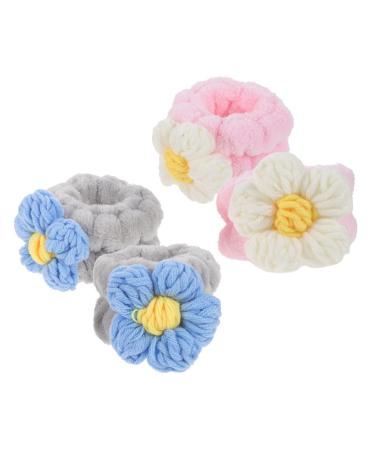 FRCOLOR 2 Paires De Bracelets Pour Laver Le Visage Et Les Cheveux Pour Femmes Serviettes Absorbantes Pour Se Laver Le Visage Bandes De Poignet Pour Se Laver Le Visage