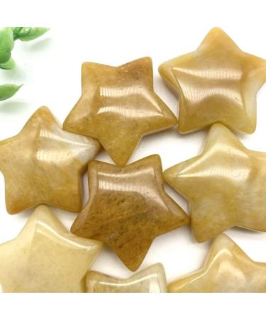 Natural Crystal Rough Crystal Natural Yellow Crystals Stone Carved Star Shaped Smooth StoneCrystals Room Decoration Can be Used for Natural Stones PEIQIYIN - Buy Online on GoSupps.com