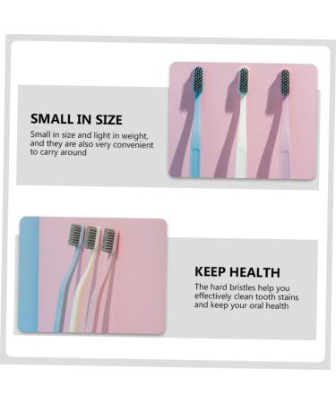 Buy Homsfou 6-Pack Adult Stiff Organic Charcoal Toothbrushes | Durable Nylon Cleaning Brushes for Optimal Oral Care - Buy Online on GoSupps.com