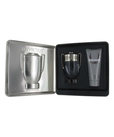 Paco Rabanne Invictus 2 Piece Gift Set for Men (Eau de Toilette Spray All Over Shampoo)
