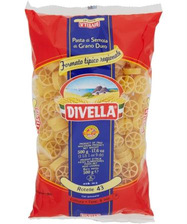  Italian Gourmet E.R. Divella Rotelle No. 43 Hard Wheat Semolina Pasta 500g + Italian Box Gourmet Tomato Pulp 400g - Buy Online on GoSupps.com
