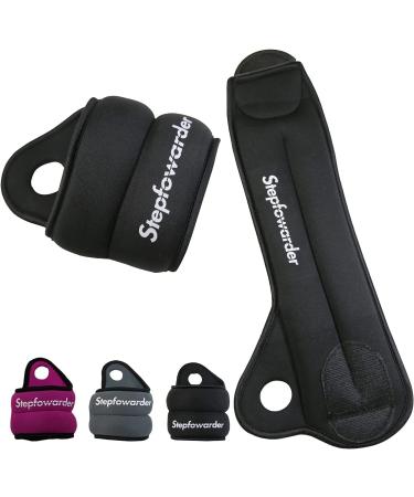Steppfoarder 0.5 kg - 1.5 kg weight cuff couple for wrist with thumb loop 3 colors running weights for wrists 2 * 1.5kg - black black