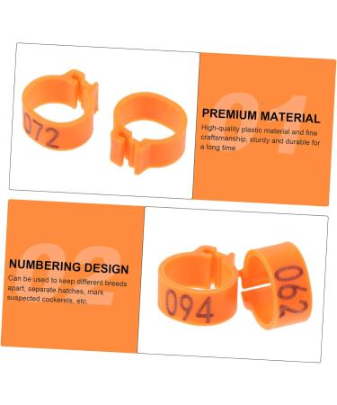 Amosfun 100 Pcs Pigeon Anklet Ring Protector Pigeon Foot Band Clip Foot Ring for Pigeon Baby Xuan Feng Cuff 1.3X1.3CM Orange - Buy Online on GoSupps.com