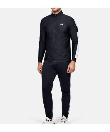 Under Armour Men's UA Twister Full Zip Track Jacket 1347293 - Large, Black/White - Buy Online on GoSupps.com