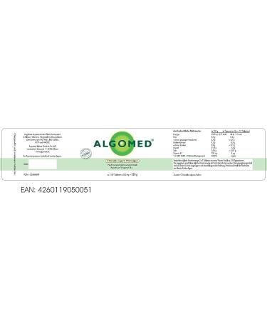 Premium Chlorella Tablets from Germany - Pure Vegan Chlorella Vulgaris | Algomed 1-Pack (350g) - High-Quality Algae Supplement - Buy Online on GoSupps.com
