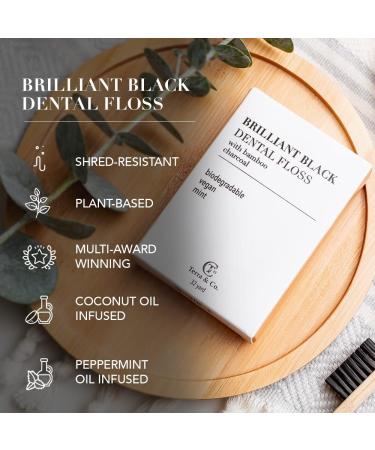 Terra & Co. Brilliant Black Dental Floss - 32 Yards | Eco-Friendly & Effective - Buy Online on GoSupps.com