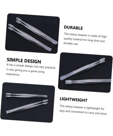 Shop Housoutil 3-Part Stainless Steel Tweezers Set - Professional Eyelash Tools for Extensions Makeup & Coin Stamping - 11cm Silver - Buy Online on GoSupps.com