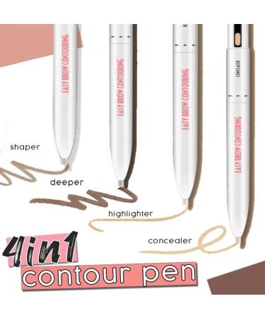 4-in-1 Brow Contour Pen: VMree Pro Eyebrow Pencil, Waterproof & Long Lasting Eye Makeup Tool - Buy Online on GoSupps.com