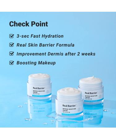 Real Barrier Intense Moisture Cream (Renewal) | Facial Moisturizer for Sensitive Skin | Hydrating and Repairing Dry Skin | 1.7 Fl. Oz (50ml) - Buy Online on GoSupps.com