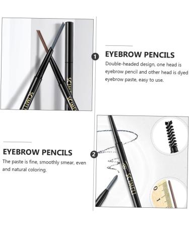 FRCOLOR 3pcs 2 1 Eyebrow Makeup Tools Black Pencils Thin Eyebrow Pencils Waterproof Eyebrow Pencils Eyeliner - Buy Online on GoSupps.com