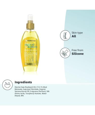 OGX Radiant Glow Argan Oil Body Oil Mist 6.8 Fl Oz - Hydrating Moisturizer - Buy Online on GoSupps.com