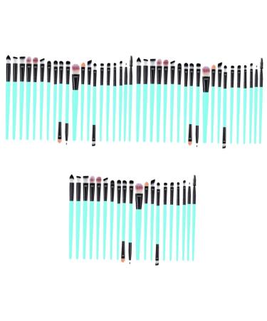 DOITOOL 60 Pcs Makeup Brush Foundation Eyeliner Eyeshadow Brush Kit Eye Shadow Brush Eyelash Eyebrow Brush Size 1x3pcs As Shownx3pcs