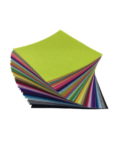 42pcs Felt Fabric Sheet 4x4 Assorted Color DIY Craft Squares Nonwoven 1mm  Thick