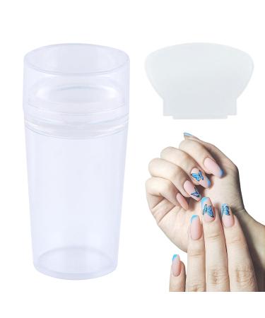 Clear Nail Art Stamper Set - Silicone French Manicure and Jelly Stamp for DIY Nail Art Accessories - Perfect for French Smile Lines - Buy Online on GoSupps.com