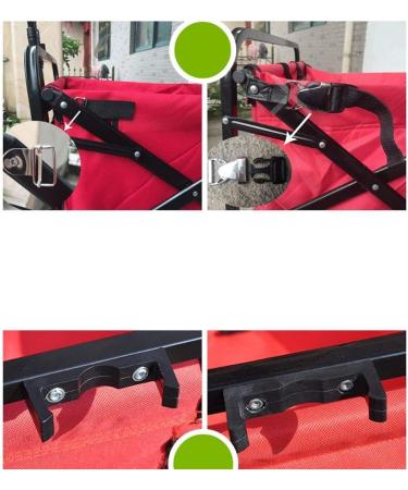 4-Wheel Folding Shopping Cart Folding Beach Wagon Push-Pull Cart Light Hand Cart Outdoor Camping Shopping Cart L100 * W24 * H75cm - Buy Online on GoSupps.com