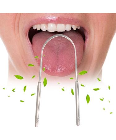Mingqian Stainless Steel Tongue Scraper Set - 2 Pieces with Metal Storage Box | Fresh Breath & Mouth Care - Multicolor - Buy Online on GoSupps.com