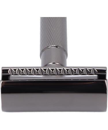 Ankroyu Safety Razor - Double Edge Men's Razor | Vintage Style Manual Razor with Zinc Clear Edge (Black) - Premium Hygiene for International Shipping - Buy Online on GoSupps.com
