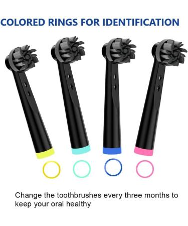 8pcs Charcoal Toothbrush Heads for Oral B Electric Toothbrush - Whitening Replacement Brush Heads for Precision, Cross, Floss, Genius and More - Buy Online on GoSupps.com