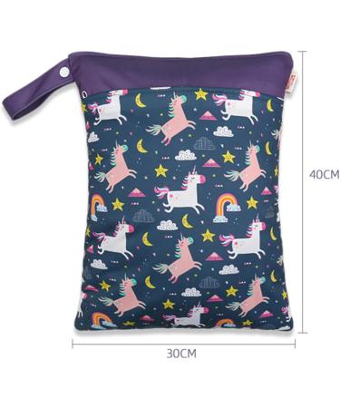 Daysskk 3-Piece Waterproof Wet Bag Set for Kindergarten Girls - Diaper Bag Swim & Travel with Zipper - 30x40 cm Patterns - Buy Online on GoSupps.com