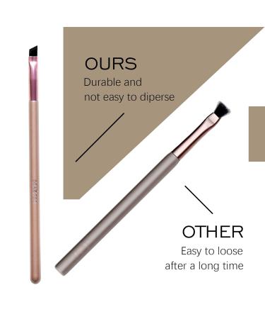 Fine Angled Eyeliner Brushes Set - Precision Gel Eye Liner Makeup Brush 2 Pack - Cruelty Free Synthetic Bristles - Smooth Liquid Application - Buy Online on GoSupps.com