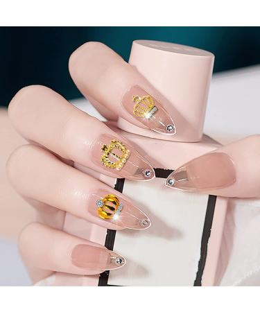JERCLITY 30 Pieces 3D Gold & Silver Crown Nail Charms for Women - Nail Art Studs & Jewels for Acrylic Nails - Buy Online on GoSupps.com