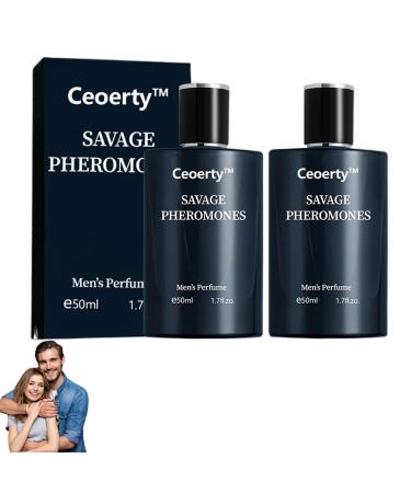 Ceoerty Savage Pheromones Men's Perfume Ceoerty Men's Perfume Long-lasting fragrance New upgrade 2.0 Enhanced Efficacy (2PCS)