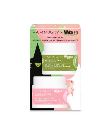 Farmacy x WICKED Cleansing Balm Skin Care Set - Travel Size Makeup Remover Duo - Limited Edition Wicked Clean Skincare Set Includes Pink & Green Balms - Gently Removes Make Up SPF & Oil (2 Count) WICKED Clean Balm 1.7 Ounc  - Buy Online on GoSupps.com