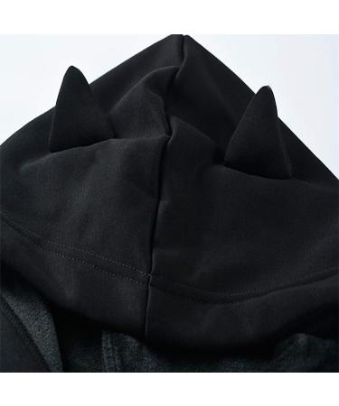 Black Cat Hoodie for Women | Criss Cross Long Sleeve Sweatshirt | Cute Crop Top Pullover | S-5XL Sizes Available - Buy Online on GoSupps.com