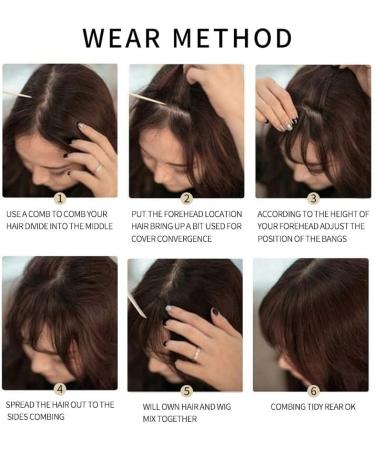 Bangs Hair Clip Synthetic Heat Resista Fake Bangs French Bangs Hair Piece Clip in Thick Natural Full Bangs Straight Fringe with Temples for Women Girls Bangs Clip in Hair (Color : 123-14 Size : 15c 15cm 123-14 - Buy Online on GoSupps.com