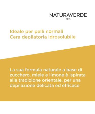 Naturaverde Water-Soluble Depilatory Wax with Sugar Honey & Lemon for Normal Skin - 400 ml | International Shipping - Buy Online on GoSupps.com