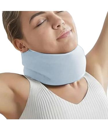 Neck Brace Cervical Collar Adjustable Soft Foam Wraps Neck Support | Neck Support Brace for Sleeping Foam Cervical Collar Soft Foam Wraps for Women & Men Blue L