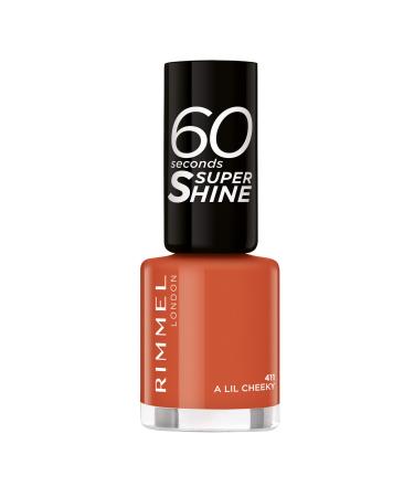 Rimmel London 60 Seconds Super Shine Nail Polish - 411 A Lil Cheeky 411 A Lil Cheeky 8 ml (Pack of 1)