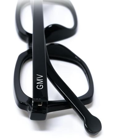 Gian Marco Venturi Unisex Sondrio Reading Glasses - Stylish Black Eyewear for Comfortable Reading - International Shipping Available - Buy Online on GoSupps.com