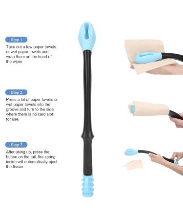 Toilet Wiping Aid with Long Handle - Comfort Bottom Wiper for Seniors & Pregnant Women - 15.7 Inch Self-Wipe Assistant - Buy Online on GoSupps.com