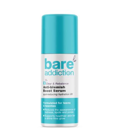 Bare Addiction 30ml Anti Blemish Skincare Boost Serum to Reduce the Appearance of Redness Spots and Pores for Healthy Skin