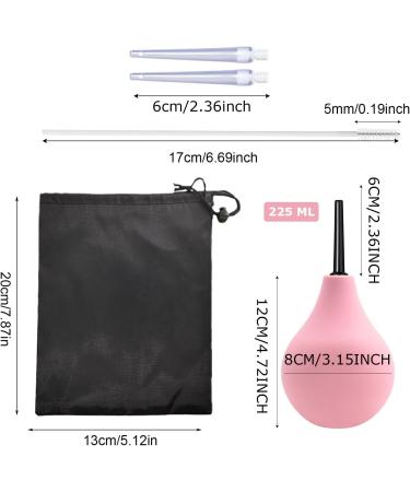 Skhaovs 225ml Silicone Enema Kit - Reusable Intestinal Cleanser for Men & Women with 2 Soft Nozzles - Comfortable & Easy to Use - Buy Online on GoSupps.com