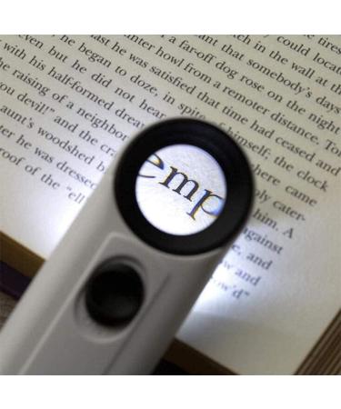 Handheld with Led Light Magnifier 40 Times Reads of Ren Old Man Detection Observation Magnifier for Reading Crafts Repair Magnifier Lofty Ambition - Buy Online on GoSupps.com