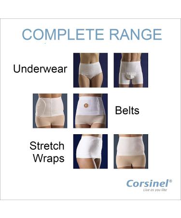 Corsinel Stomasafe Plus Belly Bandage - Secure Stoma Bag Fixing | Elastic Support for Increased Activity | Black S/M - Buy Online on GoSupps.com