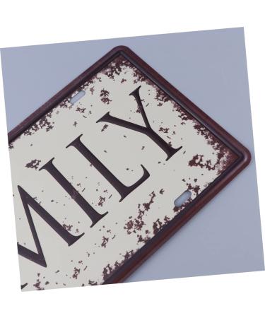 OUNONA Retro Decor Vintage Decor Iron Sign Painting Vintage Sign Wall Decor License Plate Metal Crafts - Buy Online on GoSupps.com